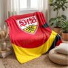 VfB Stuttgart FC Coperta in Flanella con Nome Personalizzato Logo Calcio Coperta in Pile Personalizzata Regalo Speciale per Divano Camera da Letto Casa