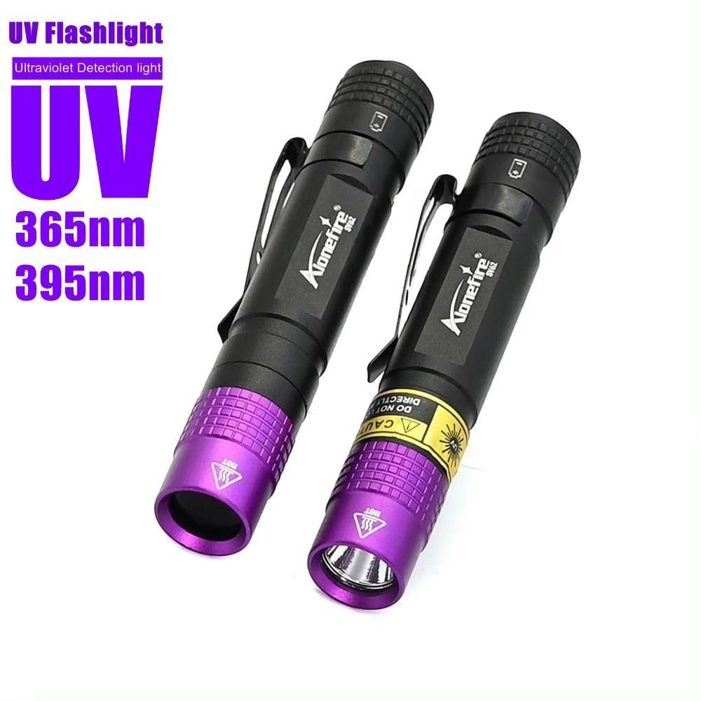 Portable Ultraviolet Light Torch Waterproof UV Inspection Lamp Mini UV Flashlight Money Detecting