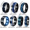 Customizable Men's Rotatable Hip Hop Punk Ring - Stainless and Titanium Steel Jewelry Set with High-End Feel