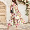 Damer Kjoler med Fall Damer Sommerkjoler Casual Kortermet Maxikjoler Formelle Maxikjoler