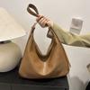 Korean Style Faux Leather Shoulder Bag for Women Trendy Minimalist Crossbody Tote Handbag CLE