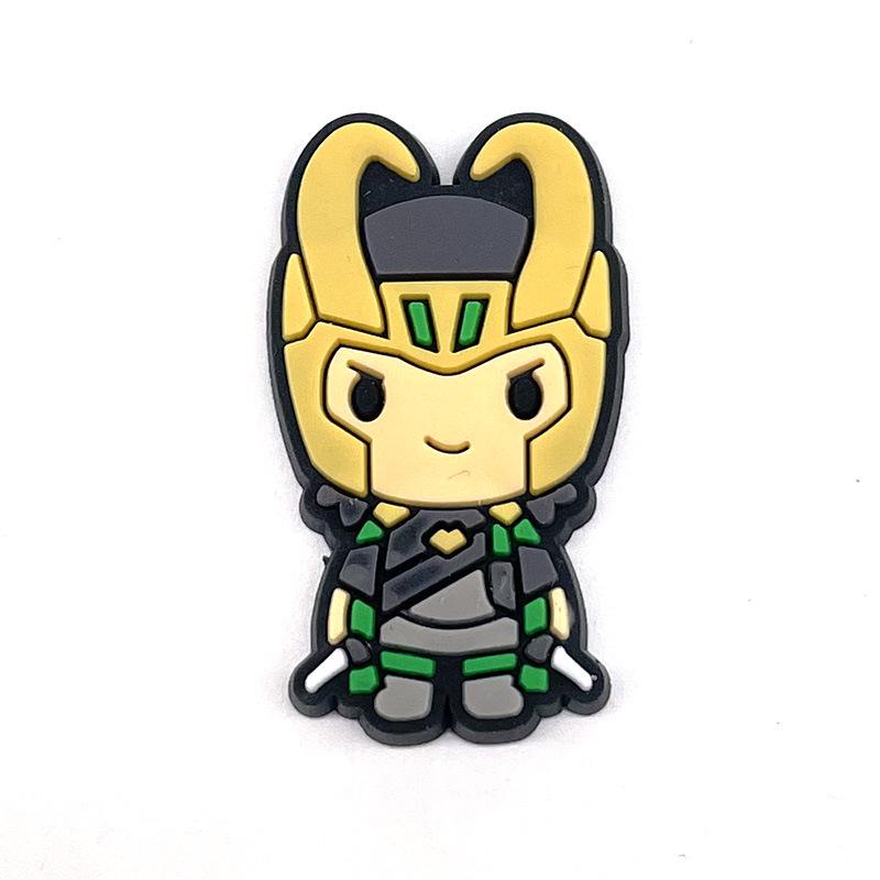 Marvel Series Croc Shoe Charms: Removable PVC Buckles for Holey Shoes