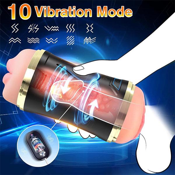 Automatic Male Masturbator Cup with 10 Vibrating Modes for Penis Stimulation, Male Sex Toys Electric Pocket Pussy Male Stroker Vibrator