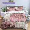 Geometric Marble Pattern Bedding Quilt Set Quilt Cover Pillowcase Home Decoration Gift (1 * duvet cover + 2 * pillowcase, without core)