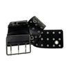 Adjustable Hollow Rivet Wide Belt Three Row Needle Buckle Punk Style Y2K Cool Girls Belt Vintage Personalized Design