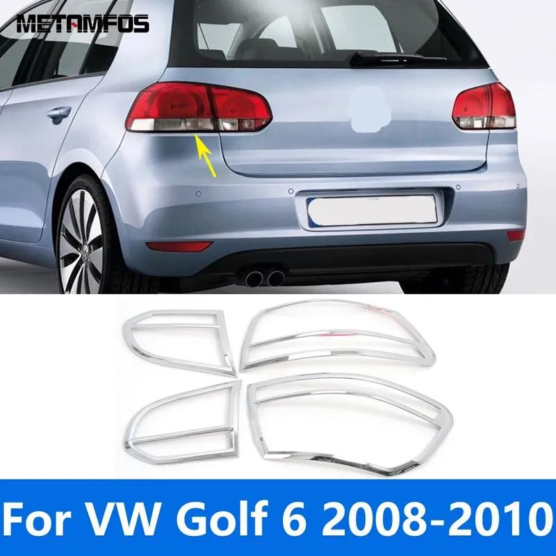 Rear Light Lamp Cover Trim For Volkswagen VW Golf 6 MK6 2008 2009 2010 Chrome Taillight Decoration Foglamp Frame Accessories