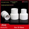 Acoplamiento Recto Reductor de PVC 1/2" a 3/4" Conector de Accesorio para Tubo de Plástico