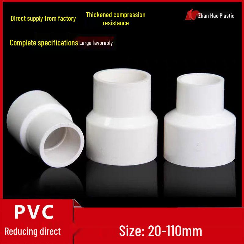 Acoplamiento Recto Reductor de PVC 1/2" a 3/4" Conector de Accesorio para Tubo de Plástico