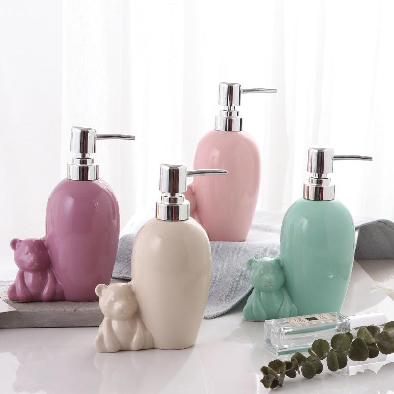 shampoo dispenser Ceramic hand sanitizer bottle lotion press bottle shampoo bottle bath gel sub bathroom accessories