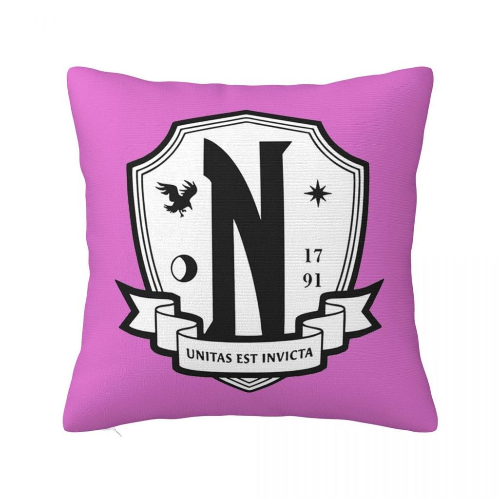 Nevermore Academy Crest (clean) Square Pillowcase Cushion Cover Pillow Case Throw Pillow Cover for Home Sofa Living Room