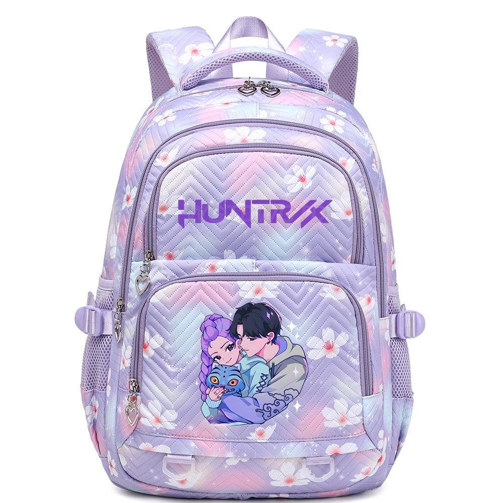 Kpop Demon Hunter Girl Group Trendy Lightweight School Backpack - Large Capacity, Double Shoulder, Korean Style