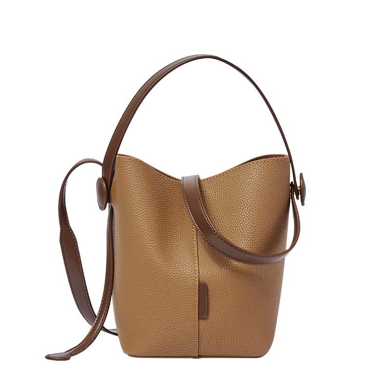 Bag for Work Commuting Bucket Bag for Women Fashion Texture One-shoulder Handbag Crossbody Women's Bag