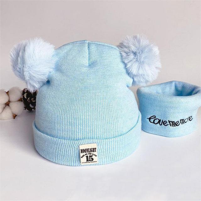 Zimowe dziecięce ciepłe dziecięce czapki z dzianiny z pomponem dziecięce czapki typu beanie jednokolorowe czapki dziecięce dla chłopców dziewcząt akcesoria