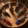 Pingente de Espada Retrô de Jade Verde Hetian: Exquisite Acessório de Colar Étnico de Nicho