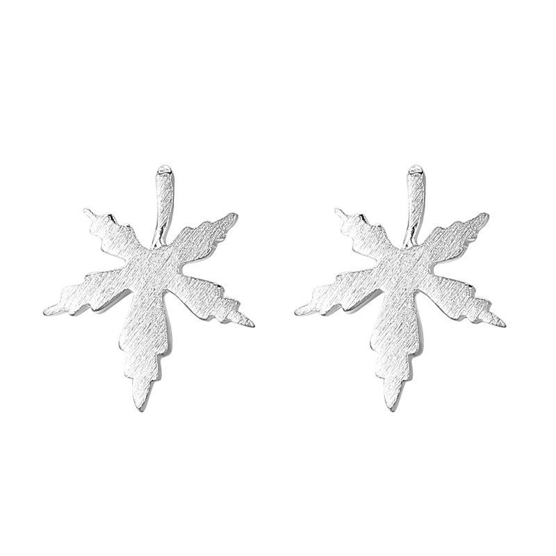 Handcrafted Maple Leaf Earrings for Women, Forest Textured Design, Simple and Unique Tree Leaf Jewelry