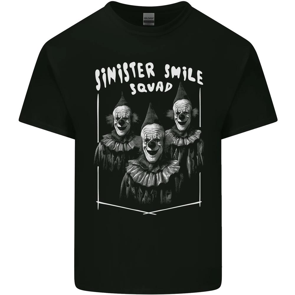 Sinister Smile Squad Evil Clowns Halloween Unisexs Cotton TShirt Tee Top S