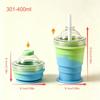 Ice Mold Bottle With Straw Leak-Proof Coffee Drinking Bottle With Lid Ice Sphere Maker Cup For Home Office Dorm Room Travel