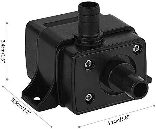 Bürstenlose DC Wasserpumpe Superleise Aquarium Fischtank USB Tauchwasserpumpe Schwarz