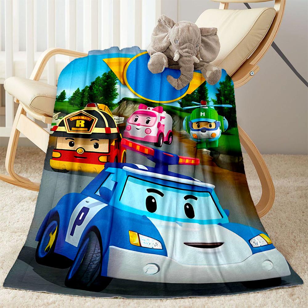 Train Adventure: Titipo's Journey Blanket Soft & Cozy Suitable for Bed Seaside Sofa for All Occasions Stylish Decor