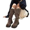 Thick-soled Boots for Women's Summer Thin 2025 New Retro Western Cowboy But Knee Knight Boots Long Boots for Women