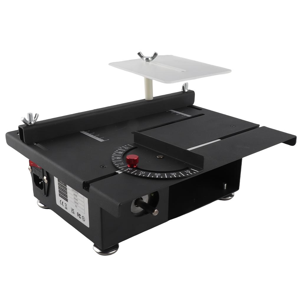 400W Mini Desktop Table Saw Set, 8000RPM Copper Motor, Adjustable Cutting Angle, 30mm Cutting Depth   Includes Saw
