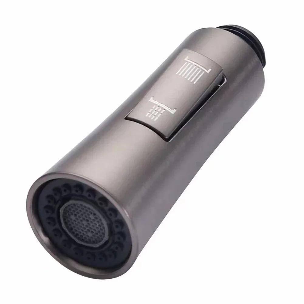 Küchenausziehbare Armatur Sprühkopf ABS Wassersparend Badezimmer Waschbecken Dusche Sprühkopf Silber Schwarz Gebürstet G1/2