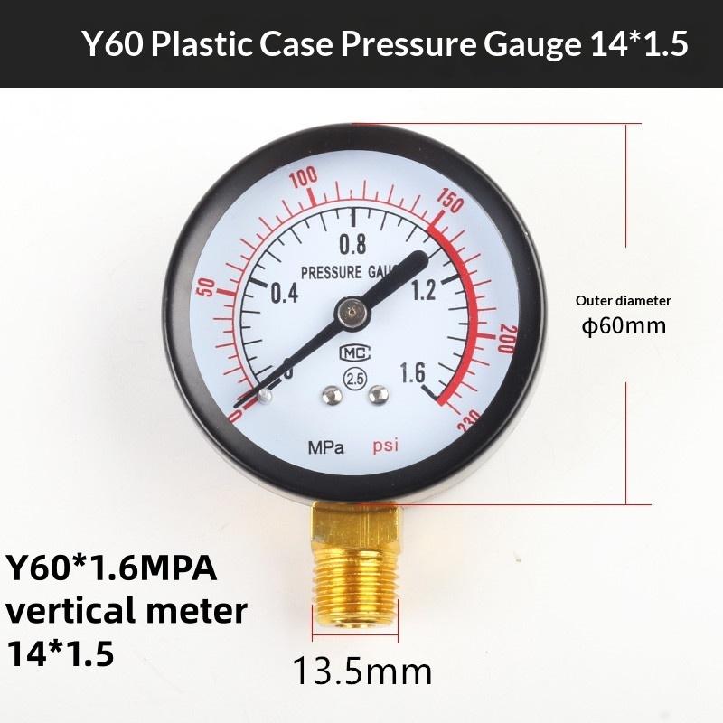 1Pcs Metal 0-25Bar 0-10Bar 0-12Bar Hydraulic Fluid Measuring Instrument Air Compressor Pressure Gauge DIY Accessories