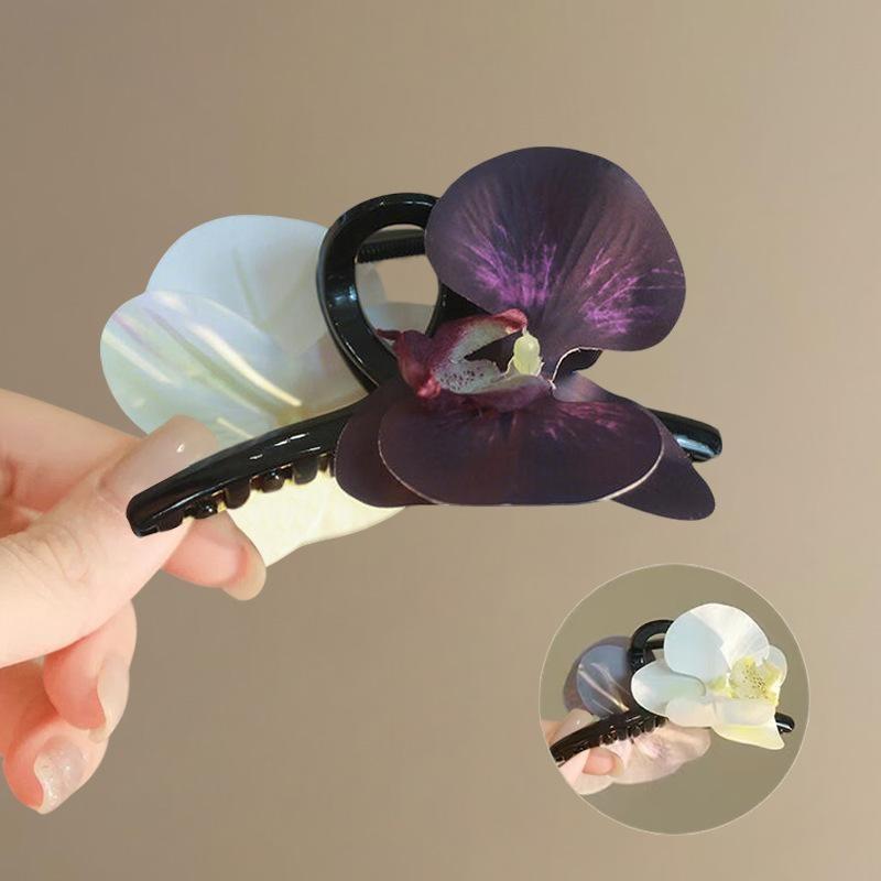 Fermagli per capelli a forma di fiore di giglio per donne ragazze Barretta Clip a pinza di granchio Fermagli per capelli per coda di cavallo Copricapo da bagno spiaggia Accessori per capelli