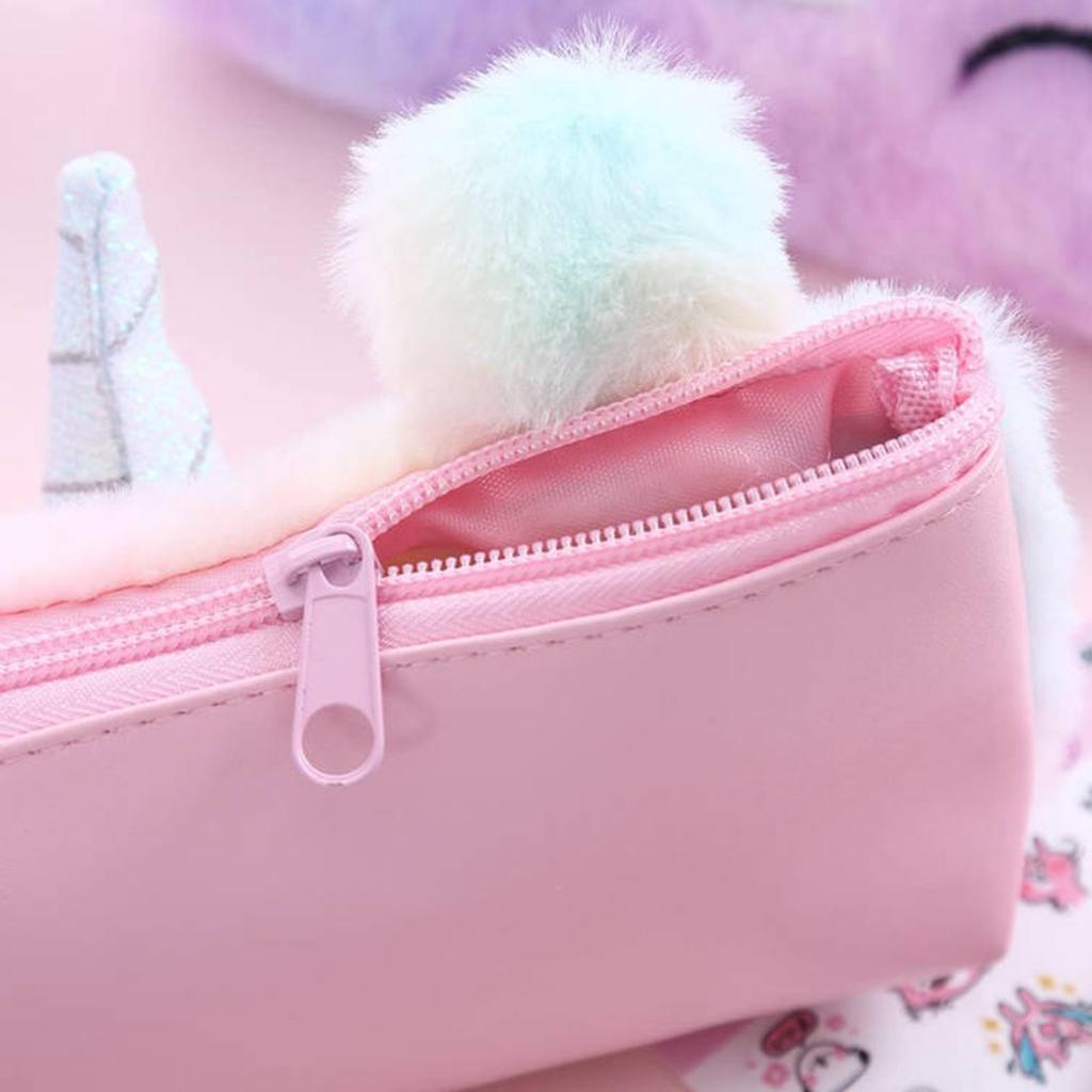 Cute Fleece Large-capacity Pen Case, Student Stationery Bag And Storage Bag.