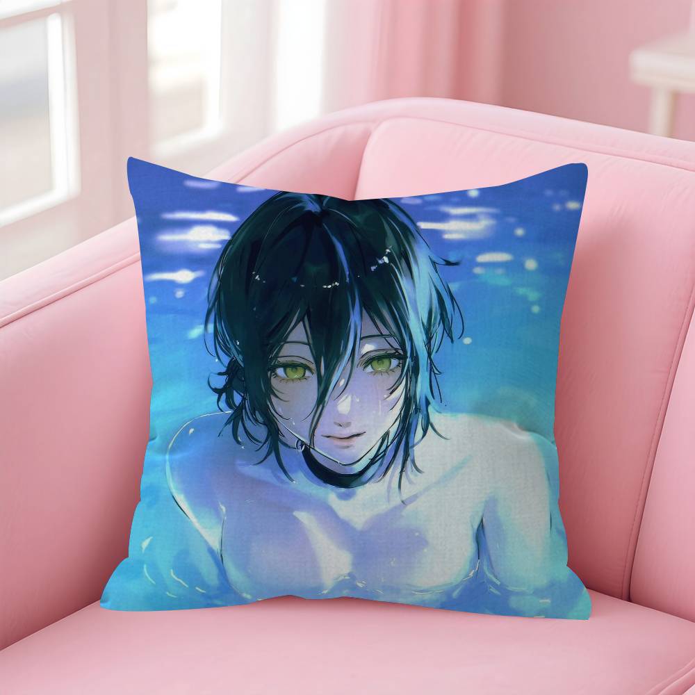 Anime CChainsaw Man The Movie Reze Arc Cushion Cover Inches Farmhouse Decor Home Throw Pillow Covers For Couch Decorations