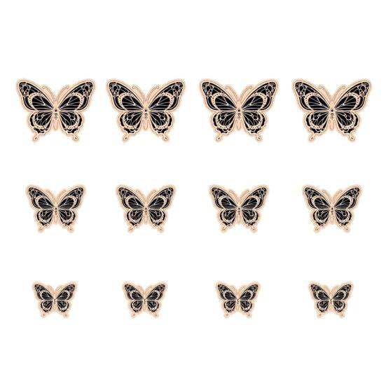 12Pcs Wall Stickers 3D Hollow Wall Decals Bedroom Living Room Decorations Removable Decorative DIY Art Decor Easy Install Birthday Party Decor