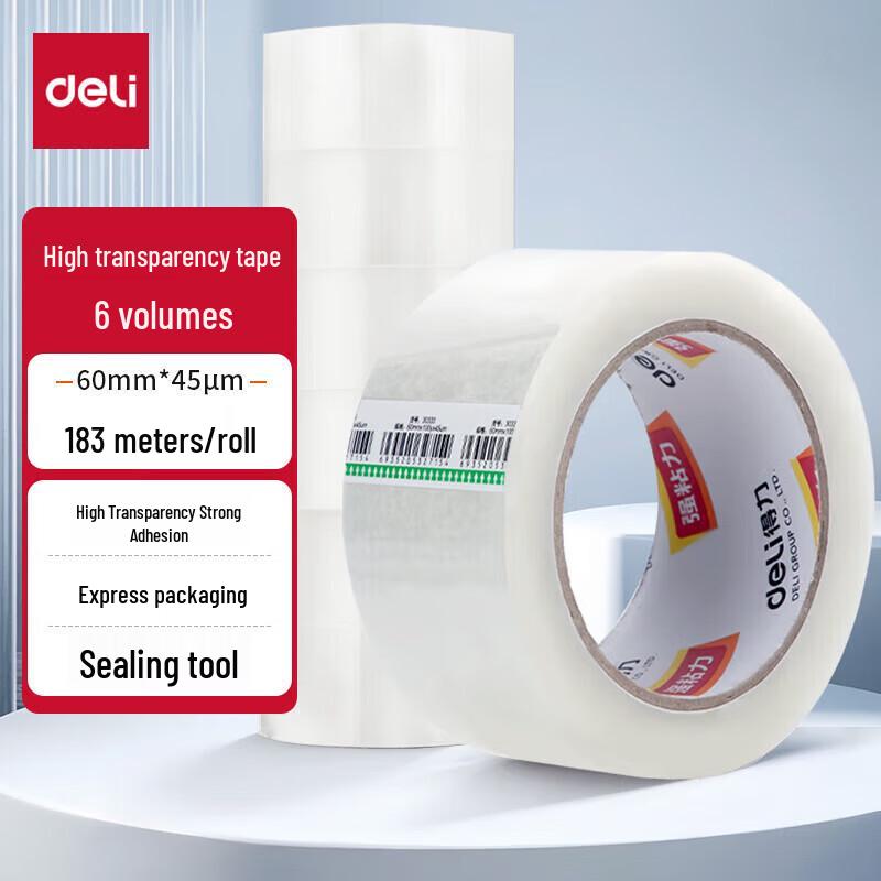 Deli 30335 Transparent Packing Tape