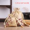 5Pcs Drawstring Pocket Chinese Style Pocket Jewelry Gift Wedding Candy Packaging Bag  Storage Bag Reusable Pouches