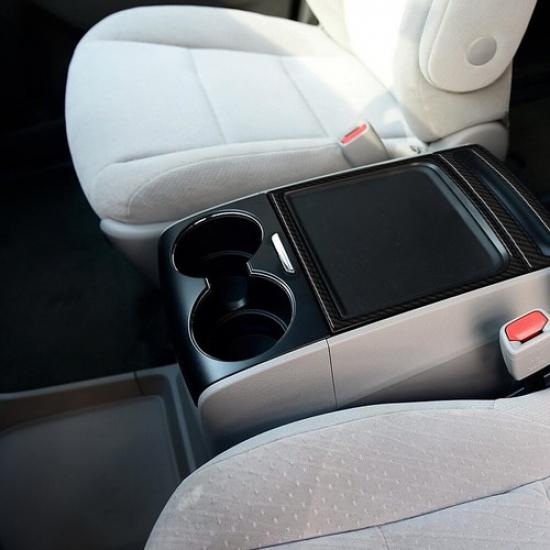 3Pcs Carbon Fiber Interior Center Console Cover Trim For Toyota Sienna 2015-