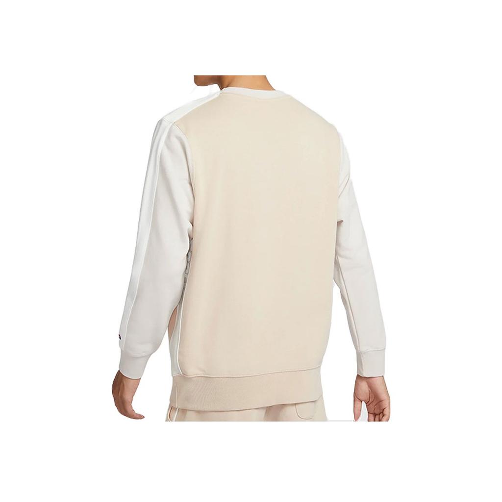 Nike Logo Casual Bluza z Długim Rękawem z Okrągłym Dekoltem Męska bluza Beżowa HQ4949-126