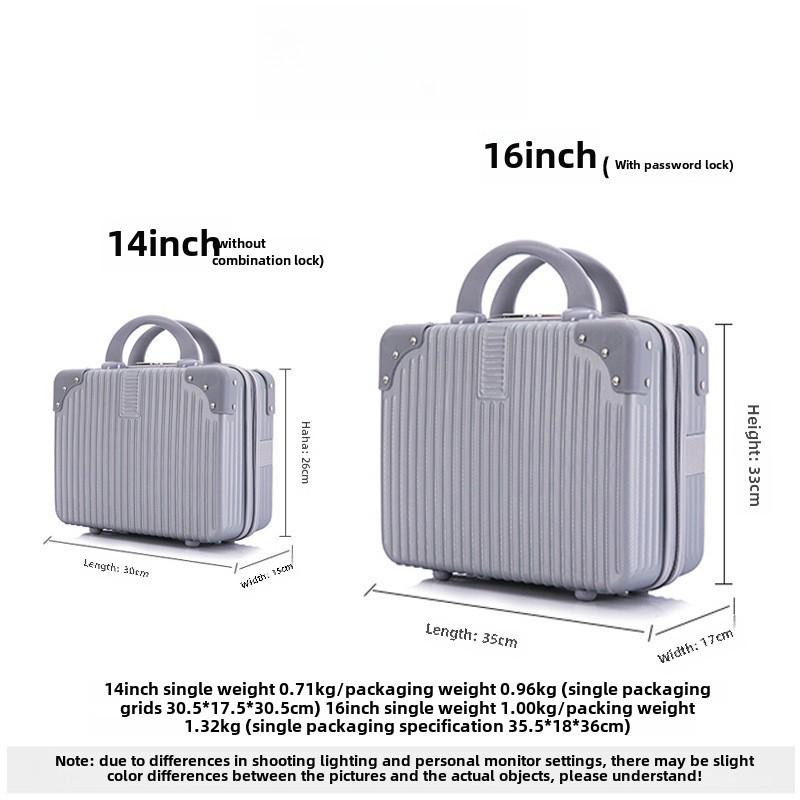 14-Zoll Damen Leichtes Kleines Gepäck: Tragbare Make-up- und Aufbewahrungsbox mit großem Fassungsvermögen