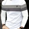 Mens T Shirt Stylish Striped 3D Print Long Sleeve Spring Fall Casual Vintage Round Neck Outdoor Sports T-Shirt for Men Daily Top