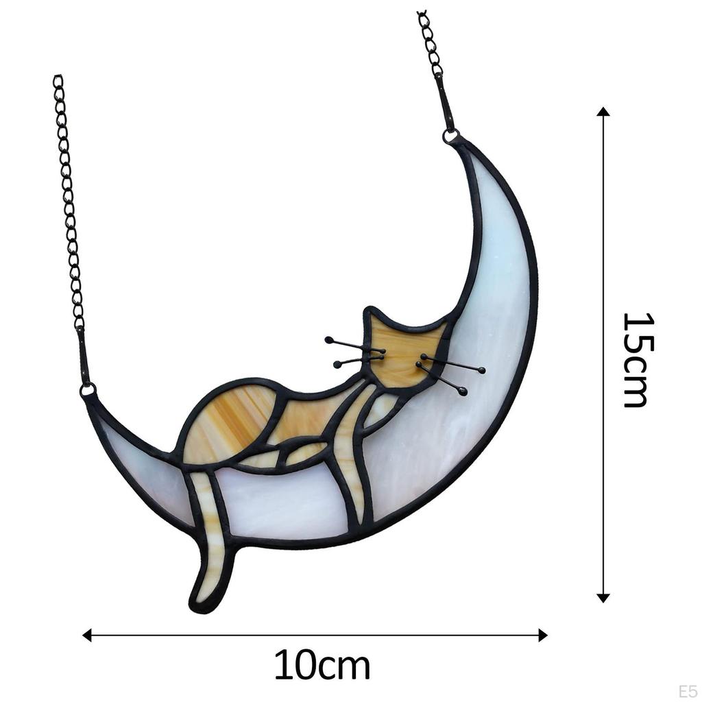 Acrylic Cat Decor Halloween Ornament Decoration Stained Glass Window Hanging hangings for Walls