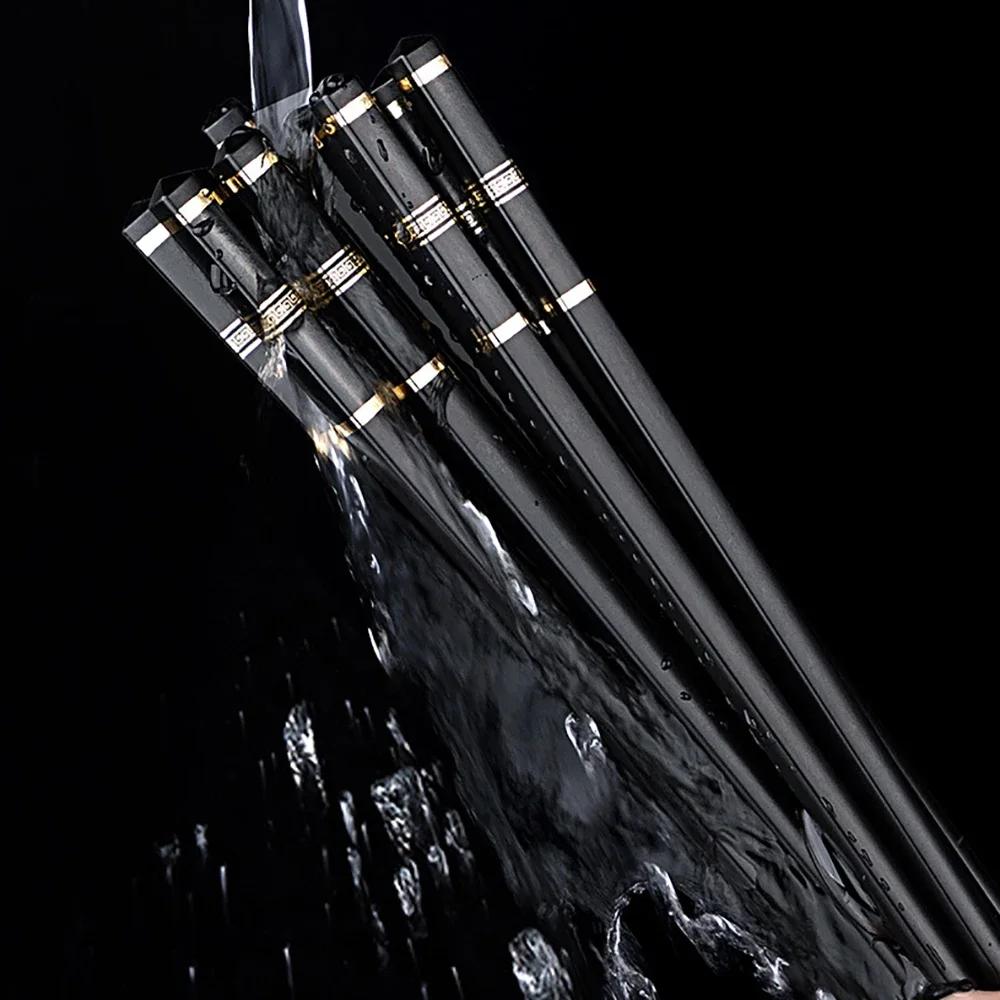 5 Pair Chopsticks Alloy Non-Slip Sushi Chop Sticks Set Japanese Chinese Gift Reusable Chopsticks Tableware Gift Kitchen