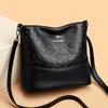 Soft Leather Bucket Bag Women's New Fashion Mother Bag Leather Pattern Embossed Large Capacity Shoulder Messenger Bag