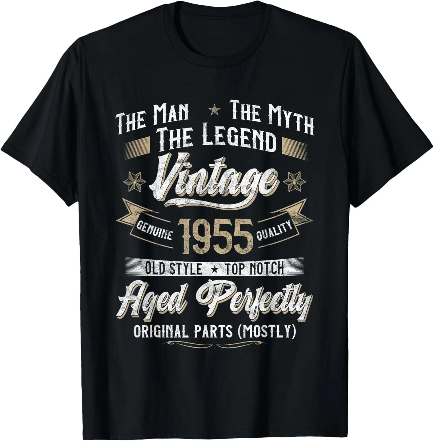 

71st Birthday Gift Vintage 1955 Men Funny 71 Years Old 1955 Gift Unisex T-Shirt 3XL