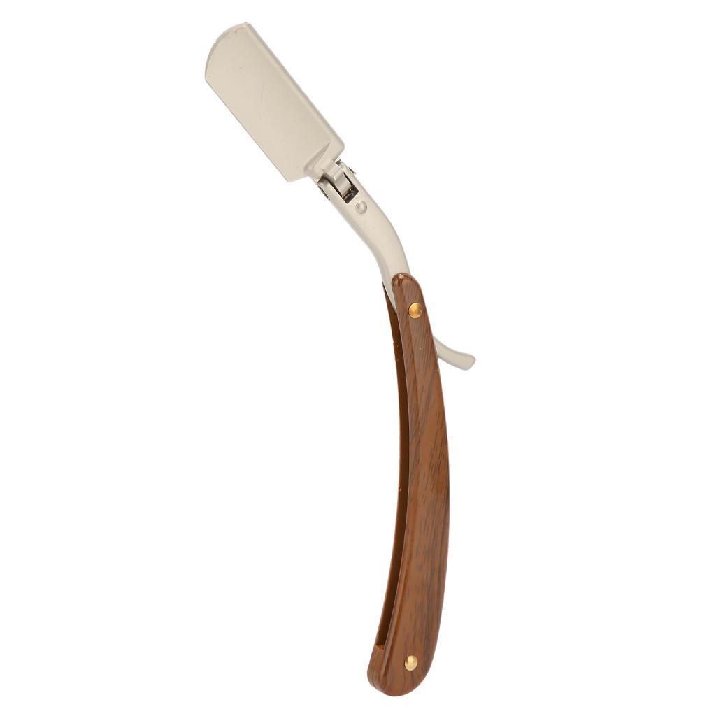 Straight Razor Plastic Zinc Alloy Sturdy Durable Safe Nonslip Streamline Lightweight Barber Razor for Home Barber Shop