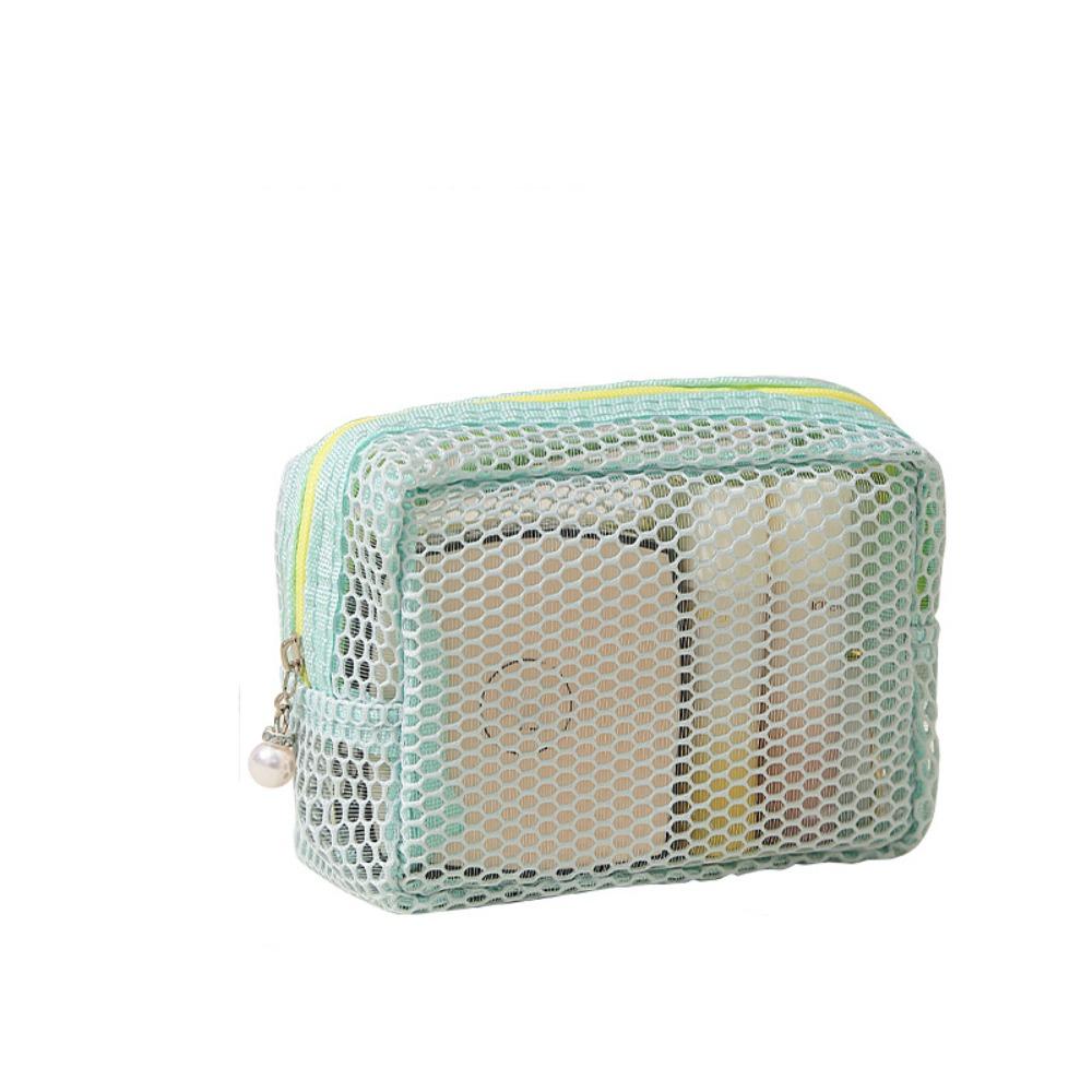 Portable Mesh Makeup Bag Gauze Toiletry Bag Portable Travel Storage Bag Business