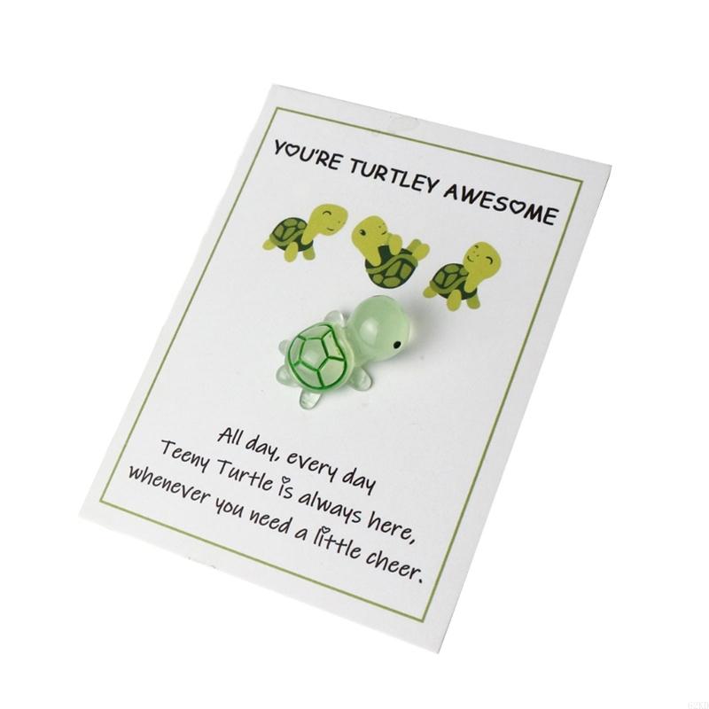 62KD Turtles Pockets Hug Decorations With Greeting Card Distance Social Gift Birthday