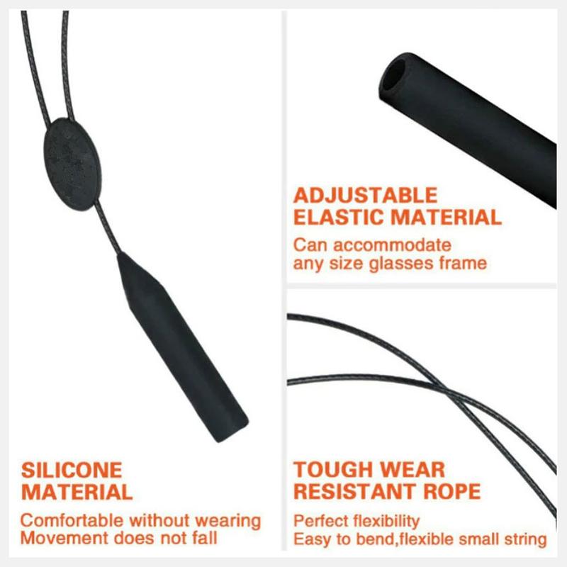 Adjustable Soft Fabric Eyeglass Strap Purple Anti-Slip Design for Yoga Pilates Indoor Exercise Use