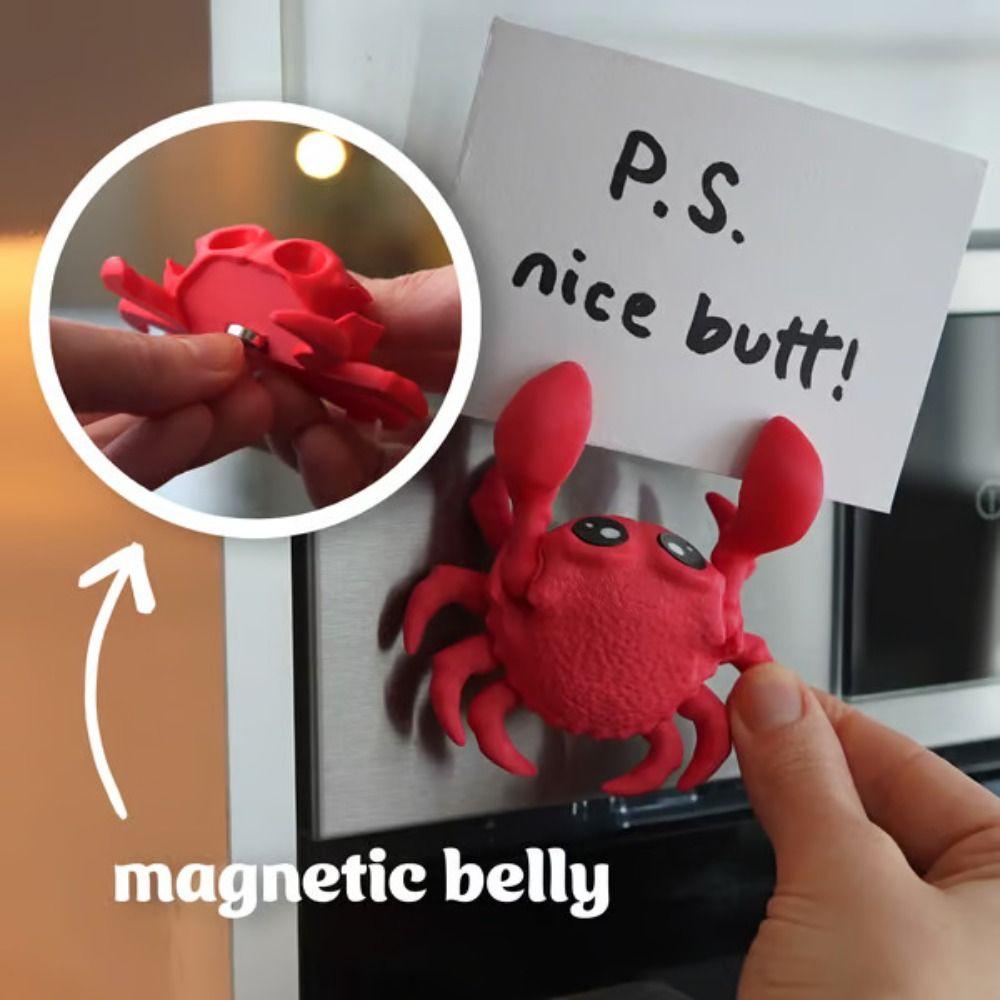 3D Printed Note Clamp Crab Paper Clamp Unique Card Holder  Desktop Decoration