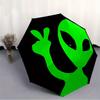 1pc Alien Peace Sign Automatic Open/Close Umbrella, Umbrella with cartoon Design, Portable Compact Umbrella for Men & Women, Good Holiday Gi