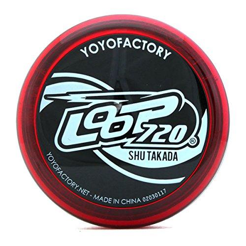 Yo-Yo Loop 720 (Japan Ver.) mit Anfänger-DVD, YoYo Factory (Klare Rot/Schwarze Kappe)
