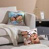 Popular Home Cartoon Bubu & Dudu Cute 3 Pillow Case Double-Sided Plush Sofa Cushion Covers Organic Breathable Invisible Zipper