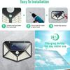 1/2/4/6/8 PCS 100 LED Solar Power Wall Light  1200mAh IP65 Waterproof  Motion Sensor Wall Lights For Garden Outside Decoration
